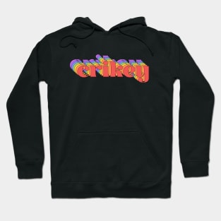 Meme: crikey (bright rainbow repeated letters) Hoodie